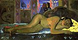 Paul Gauguin Canvas Paintings - Nevermore Oh Tahiti